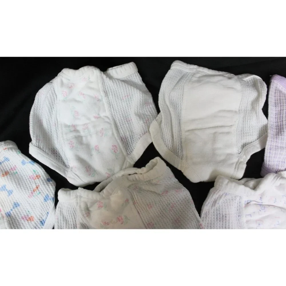 VTG Y2K 90s Gerber Cloth Training Pants 6 Pairs sz 2/3 Washable Padded